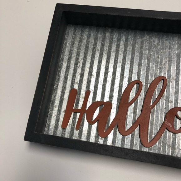 NWT Sixtrees Happy Halloween Wood Tin Sign - Picture 3 of 4